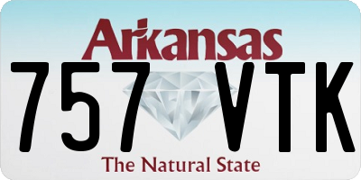 AR license plate 757VTK