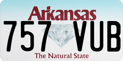 AR license plate 757VUB
