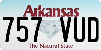AR license plate 757VUD