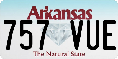 AR license plate 757VUE