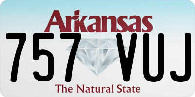 AR license plate 757VUJ