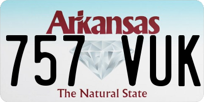 AR license plate 757VUK