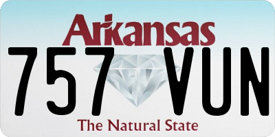 AR license plate 757VUN
