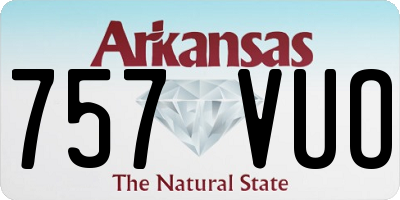 AR license plate 757VUO