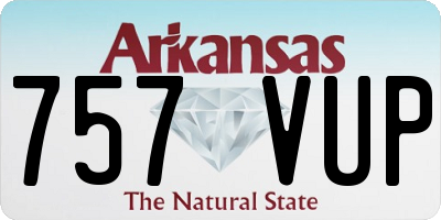 AR license plate 757VUP