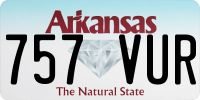 AR license plate 757VUR