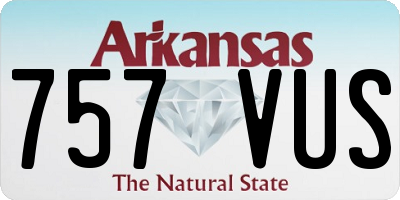 AR license plate 757VUS