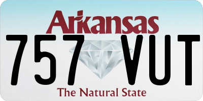 AR license plate 757VUT
