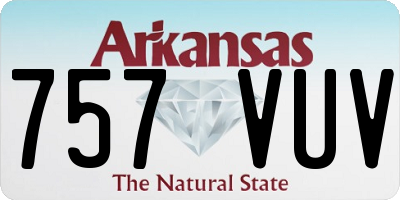 AR license plate 757VUV