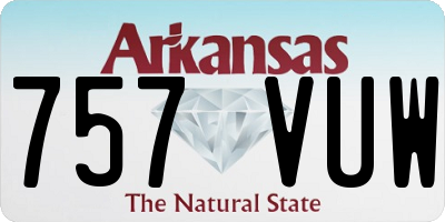 AR license plate 757VUW