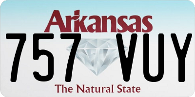 AR license plate 757VUY