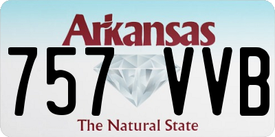 AR license plate 757VVB