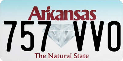 AR license plate 757VVO