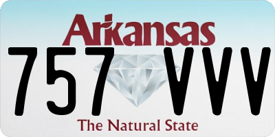 AR license plate 757VVV