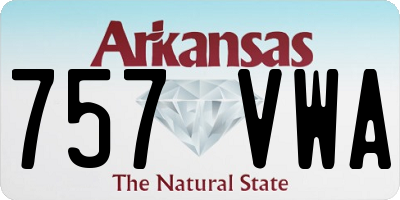 AR license plate 757VWA