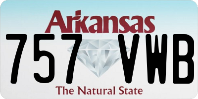 AR license plate 757VWB