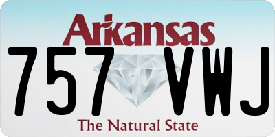AR license plate 757VWJ
