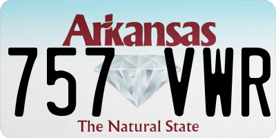 AR license plate 757VWR