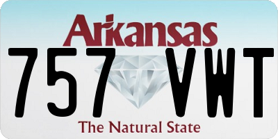 AR license plate 757VWT
