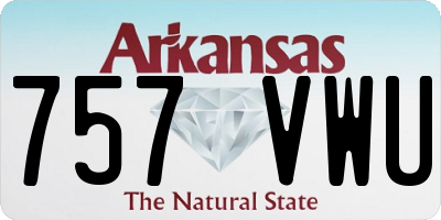 AR license plate 757VWU