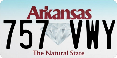 AR license plate 757VWY