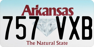 AR license plate 757VXB