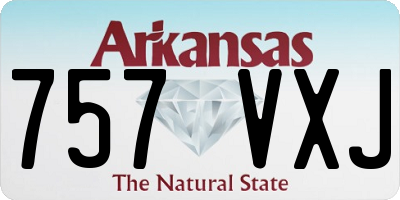 AR license plate 757VXJ