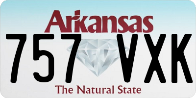 AR license plate 757VXK