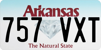 AR license plate 757VXT