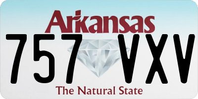 AR license plate 757VXV