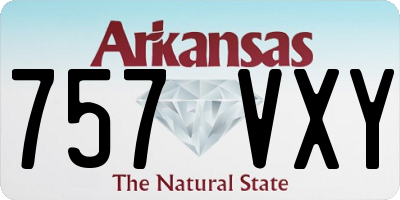 AR license plate 757VXY