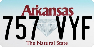 AR license plate 757VYF