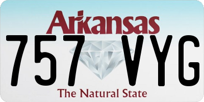 AR license plate 757VYG
