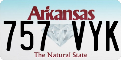 AR license plate 757VYK