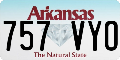 AR license plate 757VYO