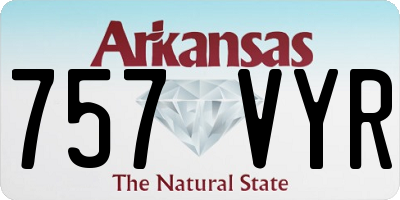 AR license plate 757VYR