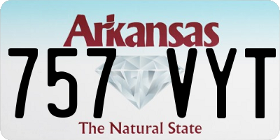 AR license plate 757VYT