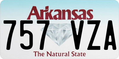 AR license plate 757VZA