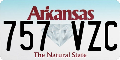 AR license plate 757VZC