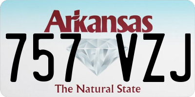 AR license plate 757VZJ