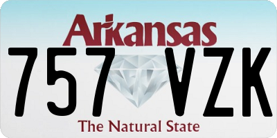 AR license plate 757VZK