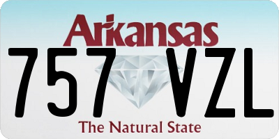 AR license plate 757VZL