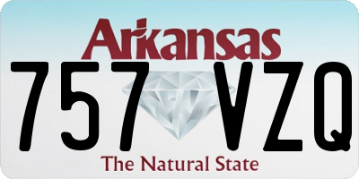 AR license plate 757VZQ