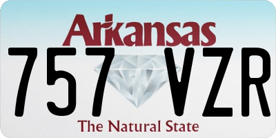 AR license plate 757VZR