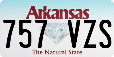 AR license plate 757VZS
