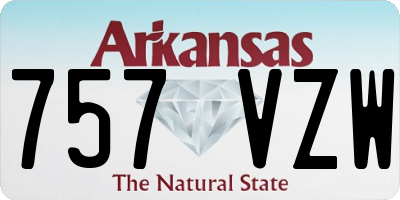 AR license plate 757VZW