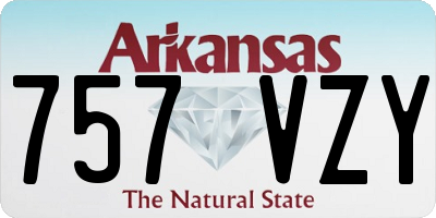 AR license plate 757VZY