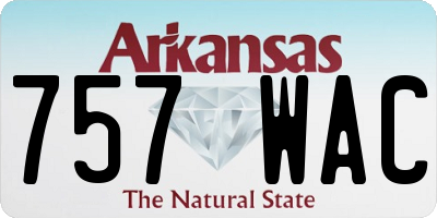AR license plate 757WAC