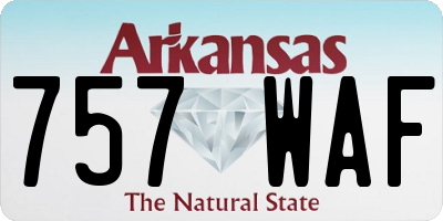 AR license plate 757WAF