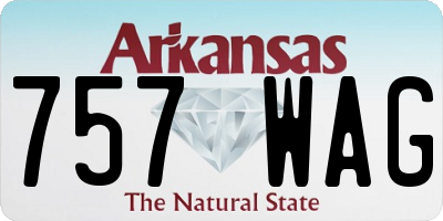 AR license plate 757WAG